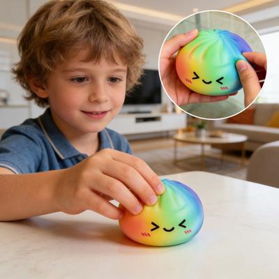 Giocattolo Spremibile Panino Colorato Carino Lento Rimbalzo Fidget per Sollievo dallo Stress Morbido Non Appiccicoso Gadget Decompressione per Bambini Adulti