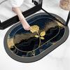 Light luxury style soft bathroom absorbent floor mat, quick drying anti fouling foot mat, washable bathroom