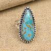 Blue Copper Turquoise  Gemstone 925 Sterling Silver Handmade Ring Jewelry Beauteous Gift For Her