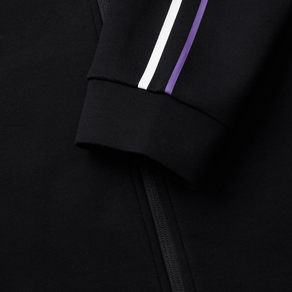 Li Ning Comfortable Casual Zip-Up Stand Collar Jacket Unisex Jackets Black AWDV275-1