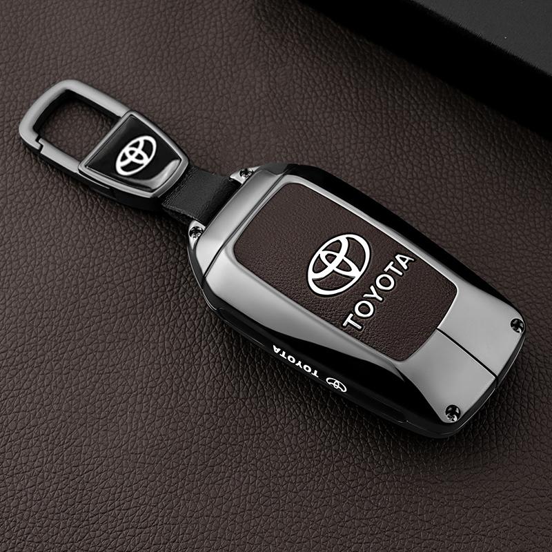BAXL9 Zinc Alloy Car Key Cover Case For Toyota RAV4 Highland Coralla Hilux Fortuner Land Cruiser Camry Crown Keychain Accessories
