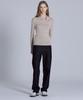 BASIC HOUSE Women'S Collared Long Sleeve Sweater Beige Lykt7203