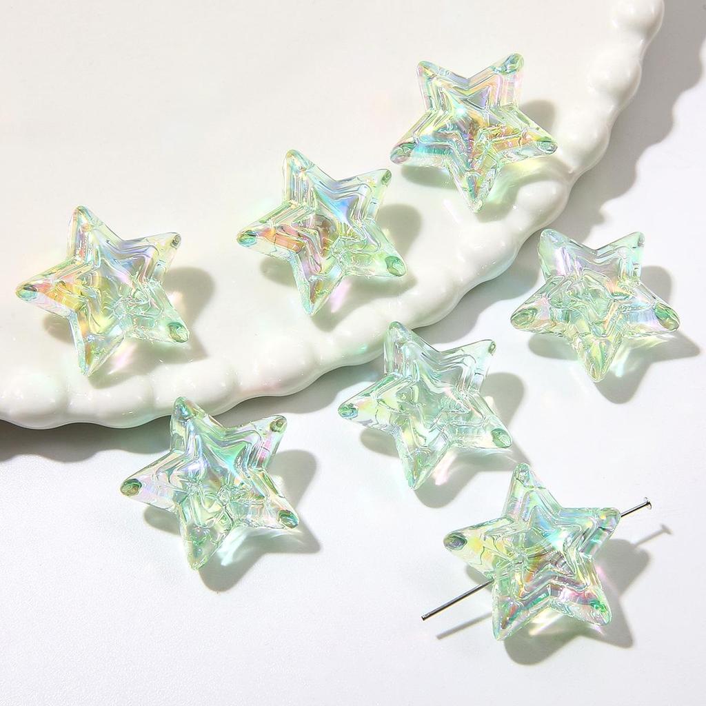 Acrylic Iridescent Star Beads DIY Kit for Hairpins, Bracelets, and Necklaces