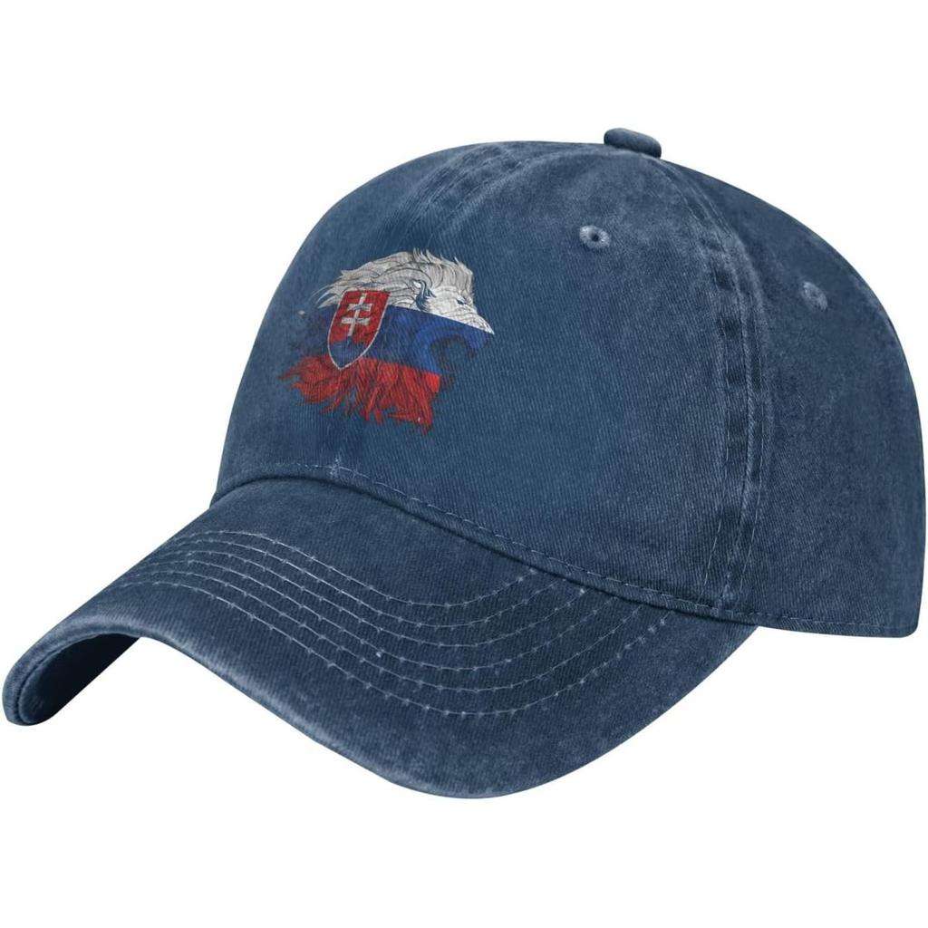 Slovakia Lion Flag Washed Baseball Cap Casual Adjustable Cotton Dad Hat for Unisex