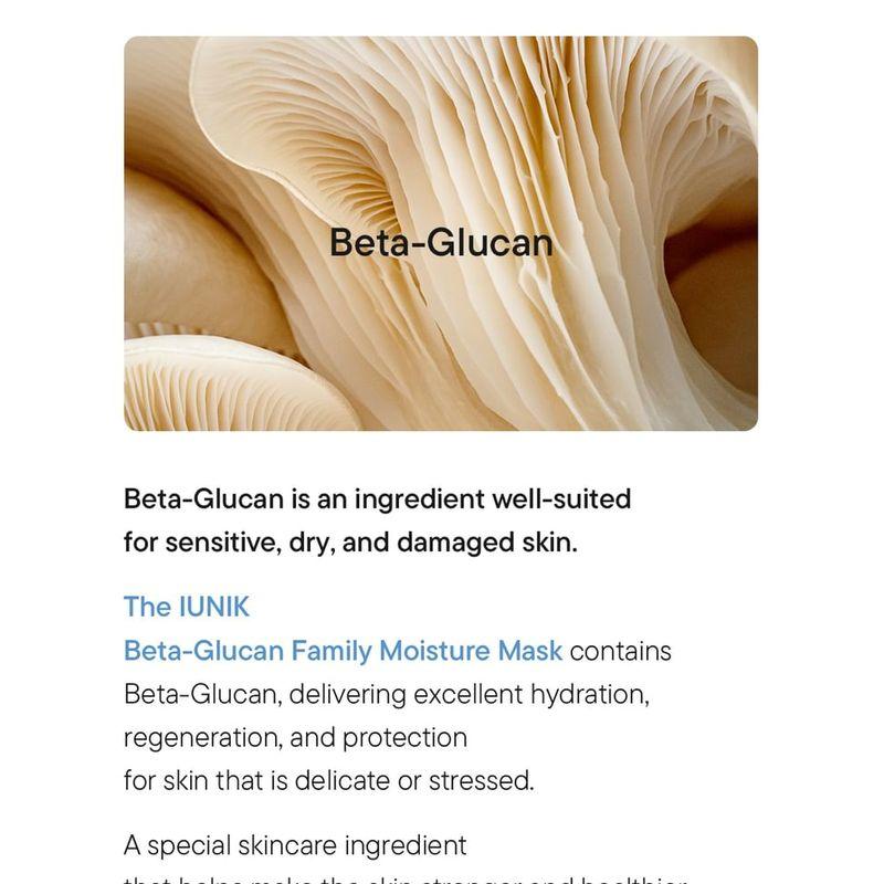 iUNIK - Beta-Glucan Family Moisture Mask Set