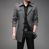New Spring Men Trench Fashion England Style Long Trench Coats Mens Casual Outerwear Jackets Windbreaker Brand Mens Clothing 2026