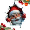 3D Jultapeter Klistermärken Högtidshem Dekoration Avtagbar Tomte Avtagbar Ren Dekoration Jultapeter Klistermärken Dekor