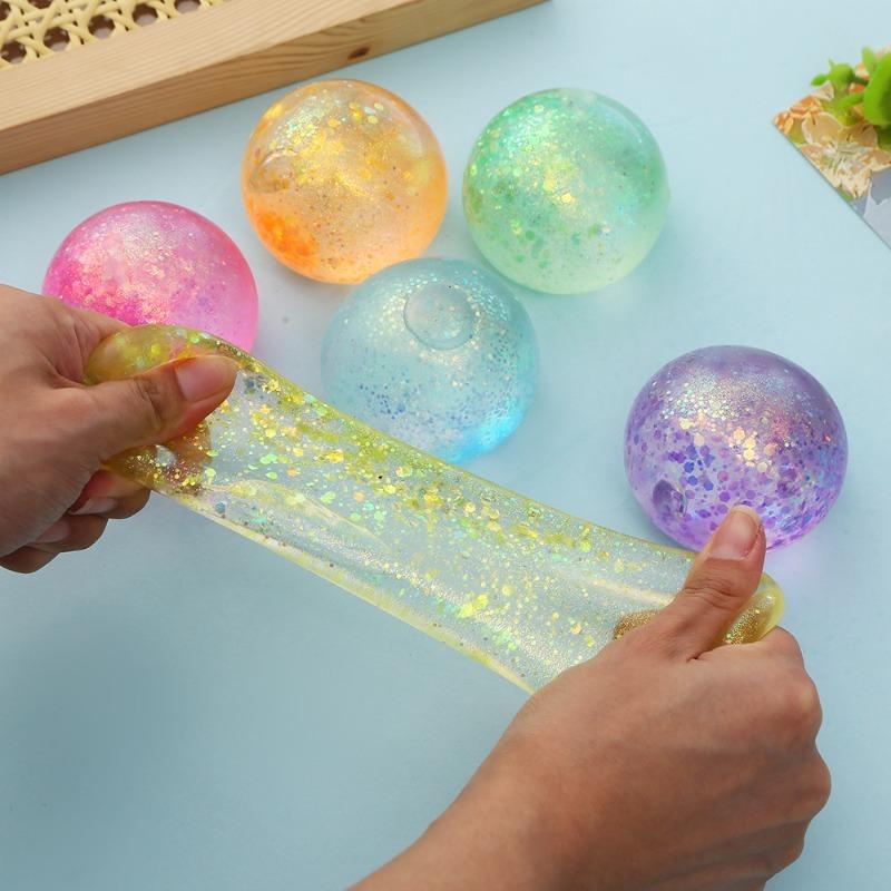 Aurora Squishy Ball Maltose Squeeze Toy Soft Pinch Slow Rising Syrup Ball Fidget Toy Venting Stress Easing Toy