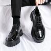 Sur-chaussures mocassins, petites chaussures en cuir, chaussures en cuir brillantes rehaussées à semelles épaisses style britannique, chaussures décontractées