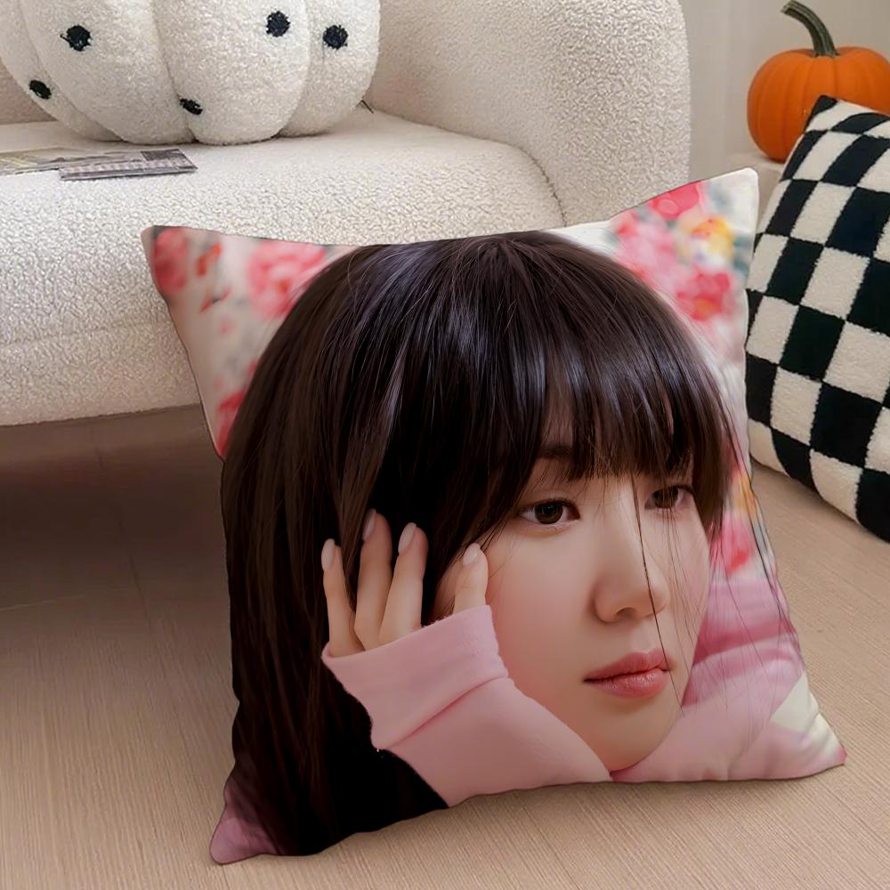 

Talented Korean Beautiful Actress PPark Eunbin Cushion Cover Throw Pillow Cover Hidden Button Durable Polyester Chair Cushion 30X30cm