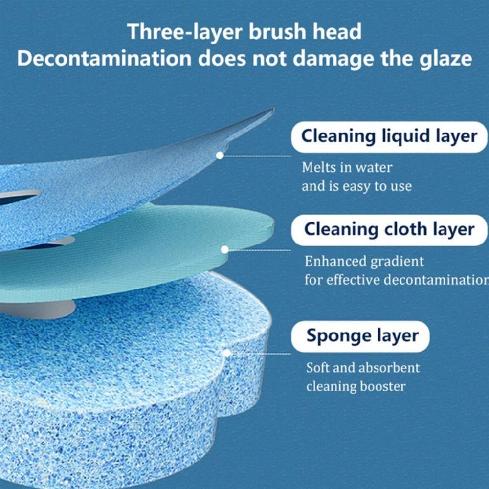 6Pcs Dissolving Disposable Toilet Brush Home Bathroom Cleaning Accessories