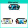 Stitched Design Pencil Case For Kids With Double Zipper And Polyester Material