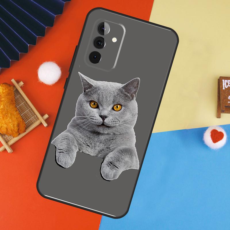 British Shorthair Cat Case For Samsung Galaxy A56 A36 A16 A06 A13 A33 A53 A52 A32 A12 A54 A34 A14 A15 A35 A55 A17