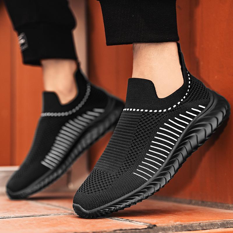 Summer and Autumn New Foreign Trade Large Size Men's Shoes Low-top Foot Cover Light Socks Shoes Ultra-light Sports Running Men's Shoes Tide