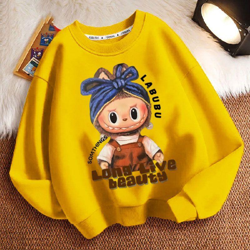 Cute Round-neck Hoodies for Children, Long-sleeved Loose Hoodies for Boys and Girls In Spring and Autumn