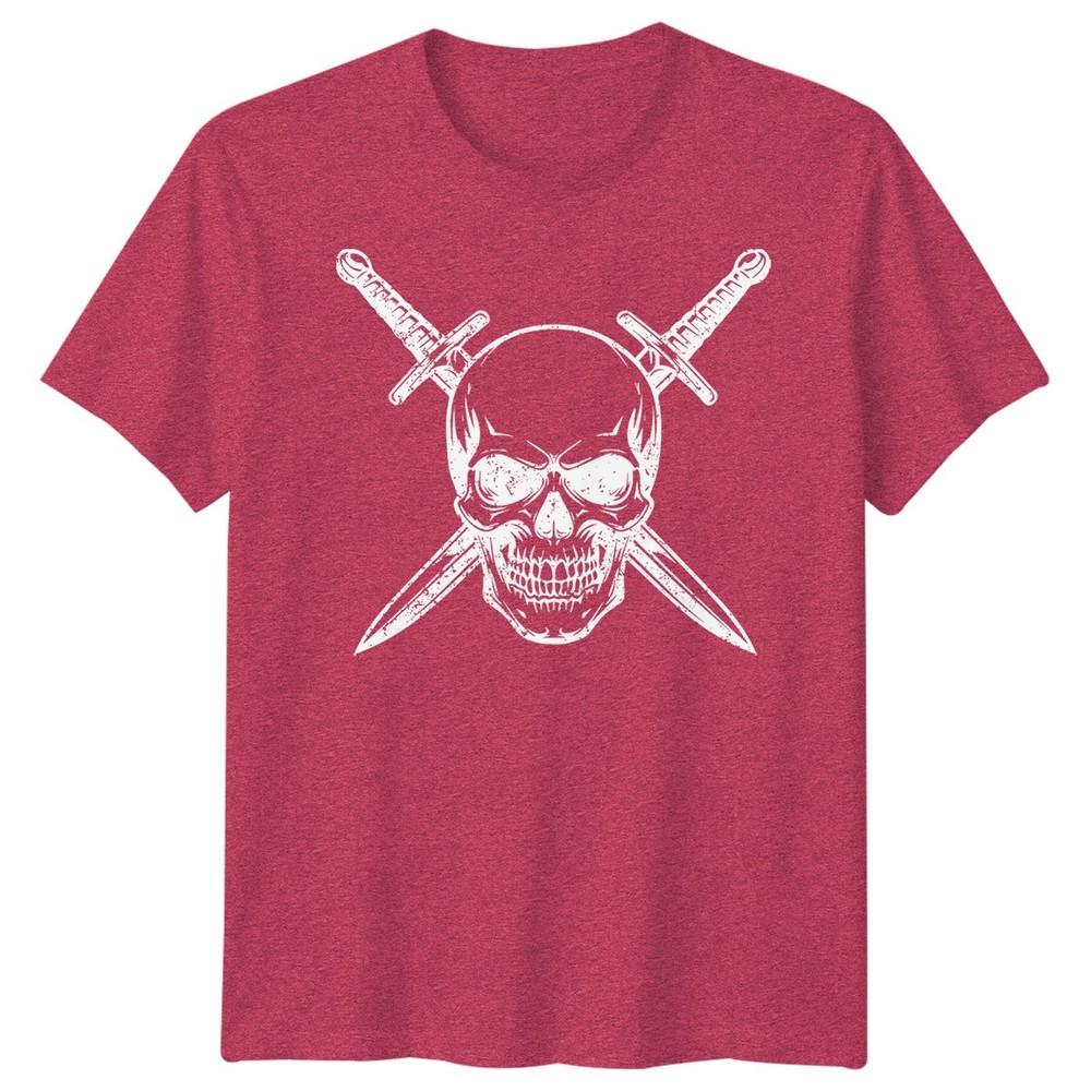 Skull Art Fantasy Unisexs TShirt Crossed Swords Graphic