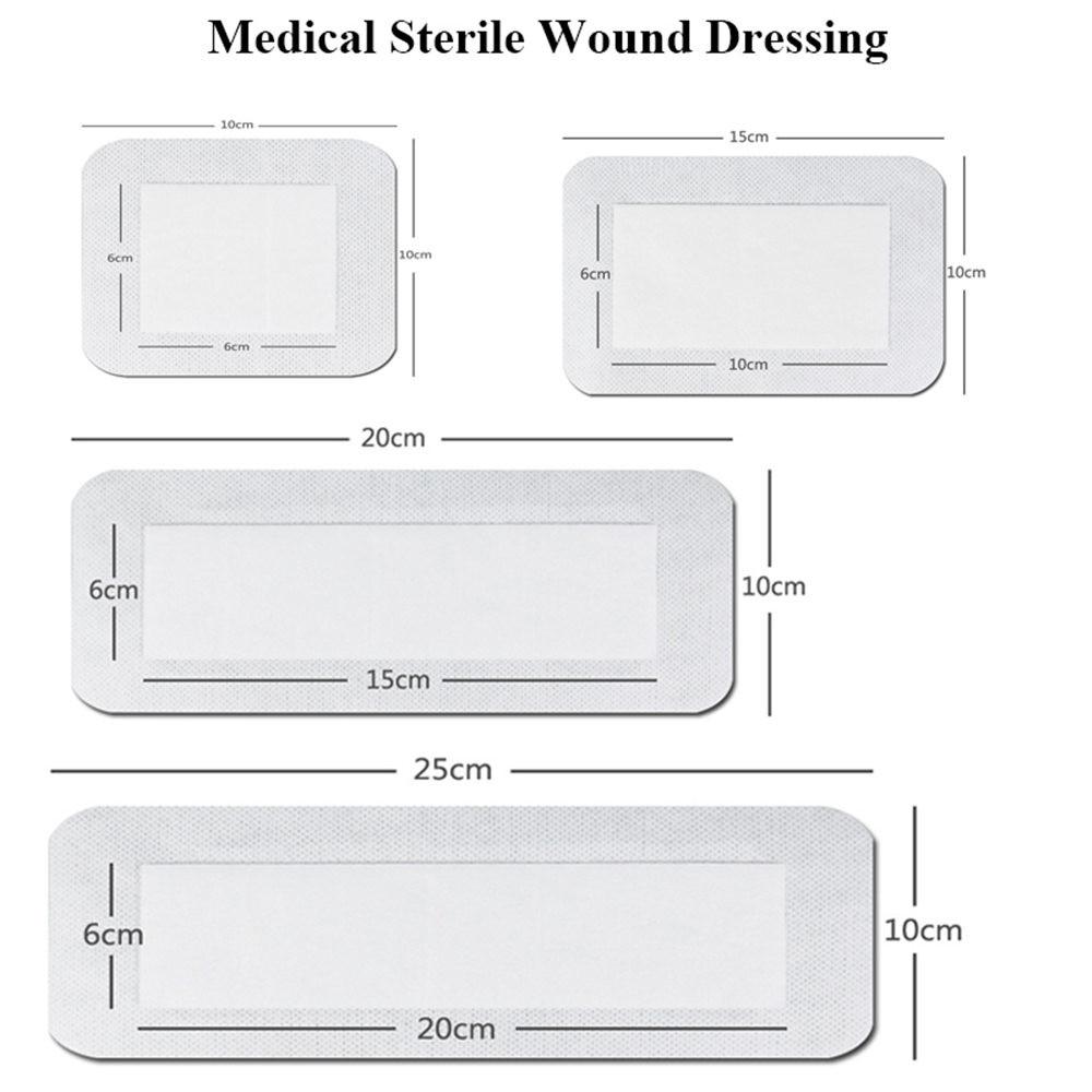 30Pcs 10x10cm/15cm/20cm/25cm Medical Sterile Wound Dressing Breathable Adhesive Large Size Band Aids Bandage Wound Care Sticker