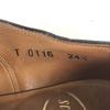 USED/Japan Scotch Grain Goodyear Straight Tip Cap Toe Shoes 24.5cm Black