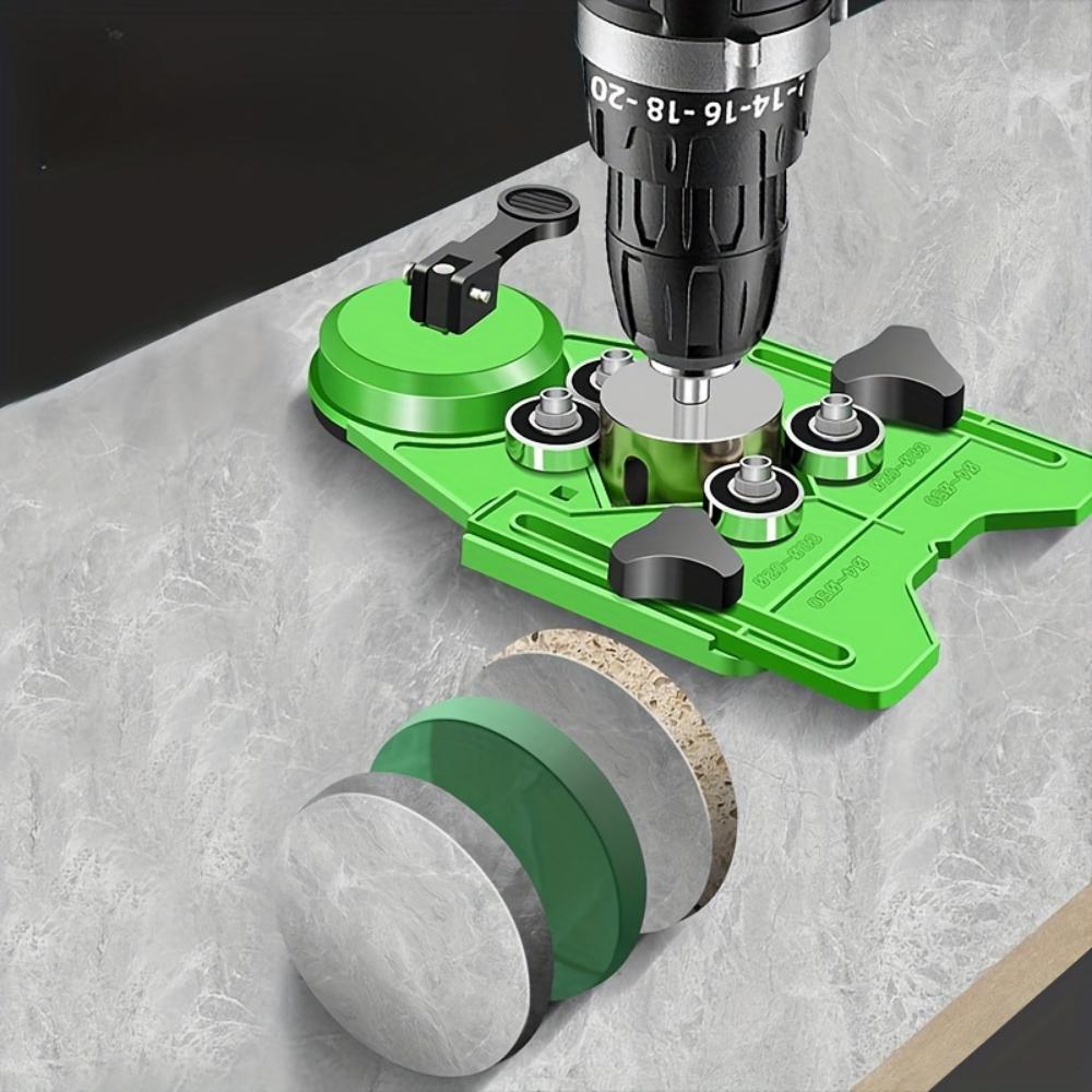 Tile hole locator, glass, marble hole locator, tile chamfering tool, suction cup fixed hole locator, drill hole locator