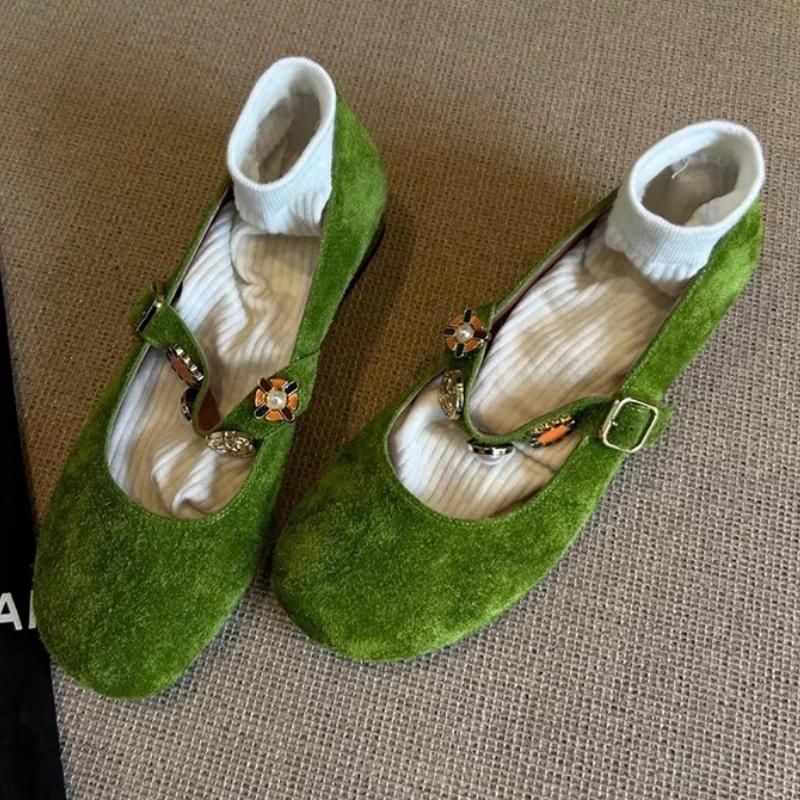 

Модные женские замшевые туфли-лоферы на каблуке, элегантные туфли Мэри Джейн 2025 года, брендовые массивные туфли-лодочки, летние новые дизайнерские неглубокие женские сандалии 40