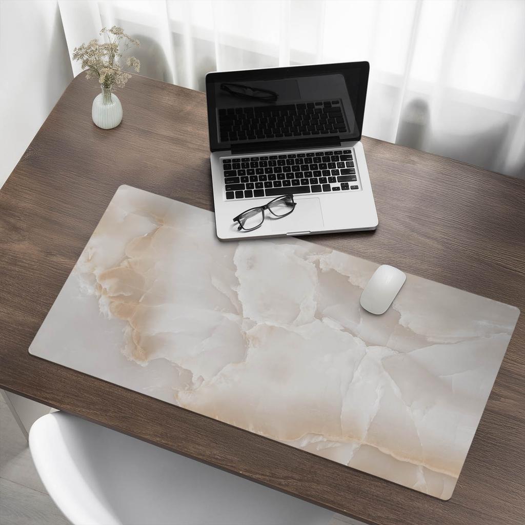Desk Keyboard Mouse Protective Mat Marble Texture 100X50 Cm