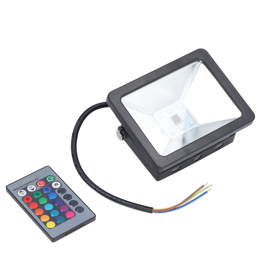 RGB Flood Light 10W IP65 Waterproof Color Changing Spotlight for Outdoors 110?220V