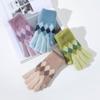 Imitation Mink Rhombus Knitted Plush Gloves Women's Cold Protection and Warmth Piled Thickened Cycling Gloves