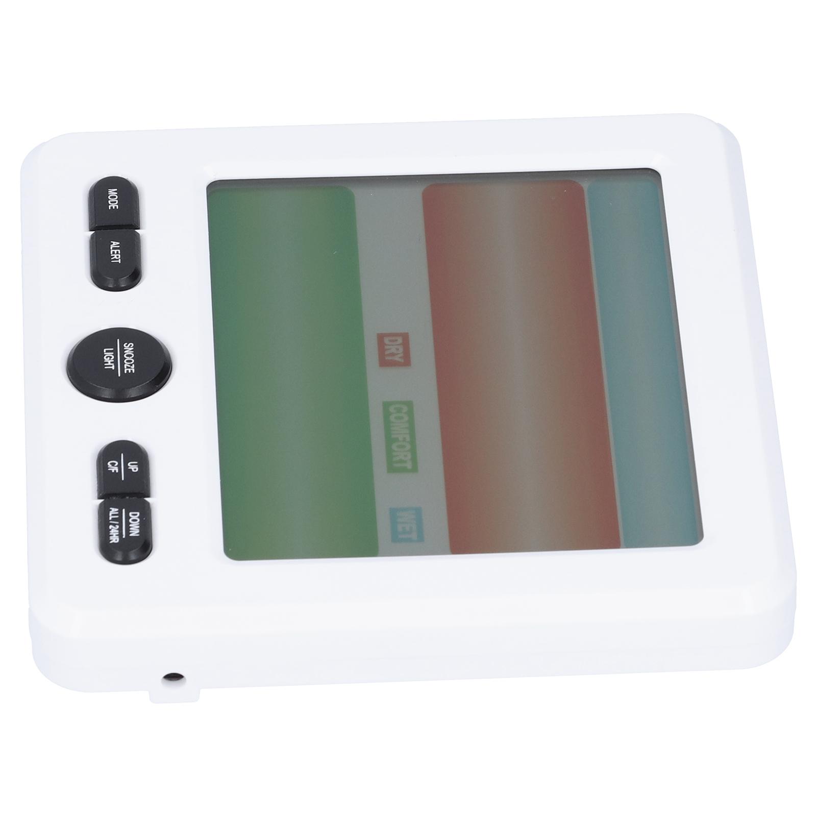 

LCD Electronic Alarm Clock Temperature Humidity Monitoring Alarm for Indoor Home Use