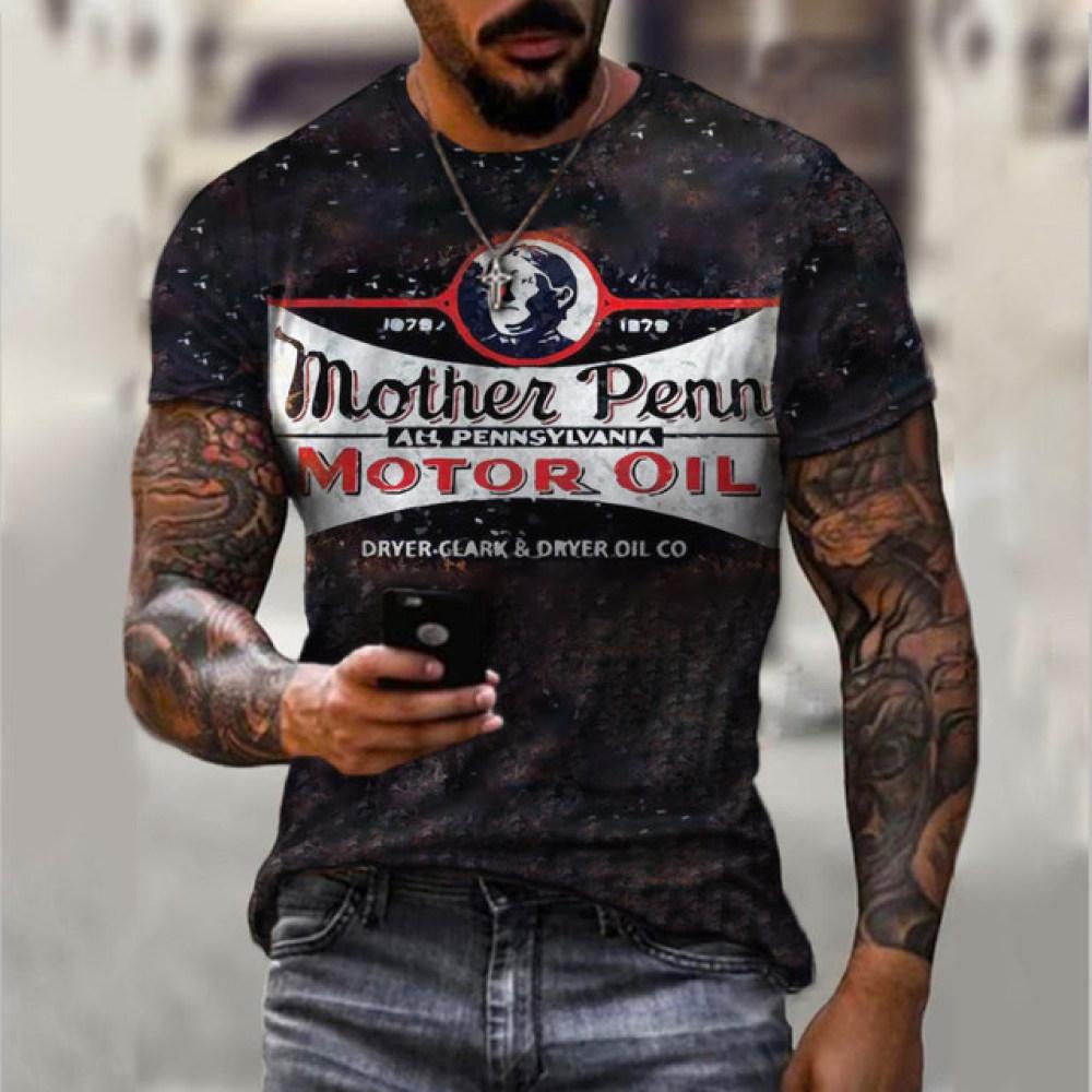 Summer New Graphic Casual Short Sleeved T Shirt For Men Oversized Streetwear 3D Digital Printing Large Size Top Tees For Male
