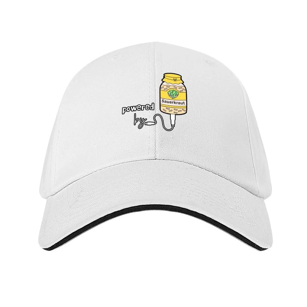 Powered by Sauerkraut Baseball Cap Trucker Cap Luxury Hat Golf Wear Streetwear Mens Hats Womens