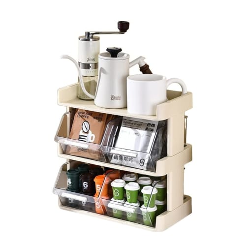 Coffee Storage Rack, Desktop Storage Rack, 2/3/4 Tiers, Transparent Display Rack, Tea Table Storage Rack, Coffee Storage Rack, Coffee Cup Storage Shel
