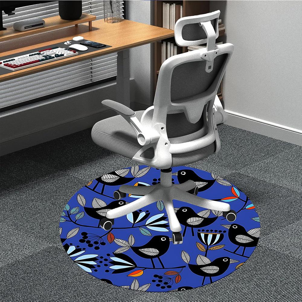 

1pc Birds, Floral Pattern Chair Carpet for Office, Soft Flannel Throw Mat, Perfect for Office, Holiday Party Decoration Choice yy260209034 80cm by 80cm