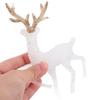 6Pcs Christmas Reindeer Statue Set Plastic Elk Home Decor Festive Desktop Table Centerpiece Holiday Party Scene Decoration
