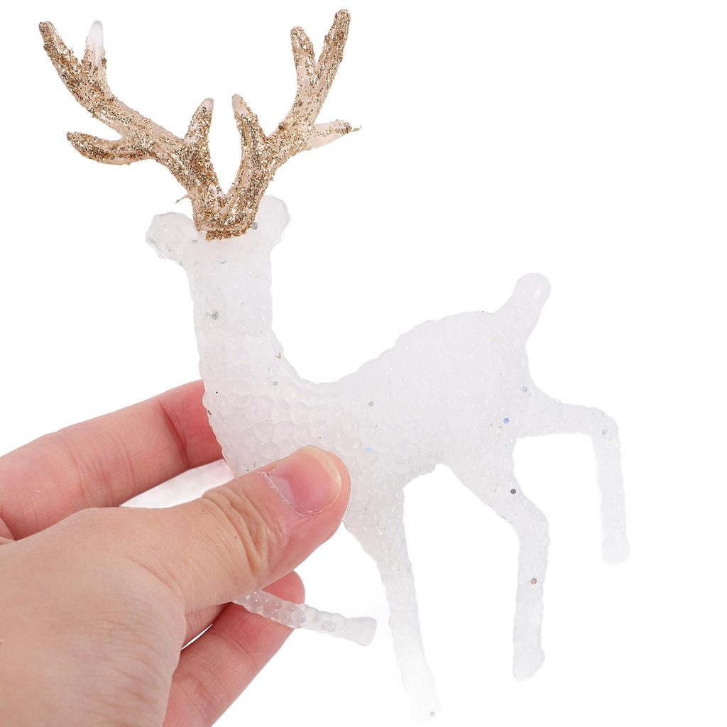 6Pcs Christmas Reindeer Statue Set Plastic Elk Home Decor Festive Desktop Table Centerpiece Holiday Party Scene Decoration