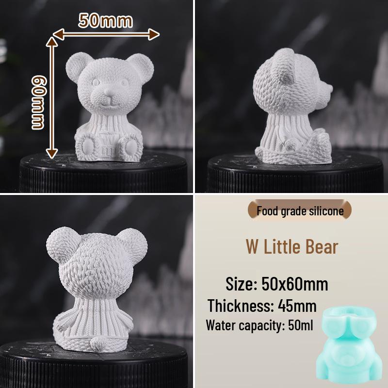 Silicone Plaster Mold DIY Embossed Pattern Tool for Aroma Doll Ornaments and Diffuser Stones