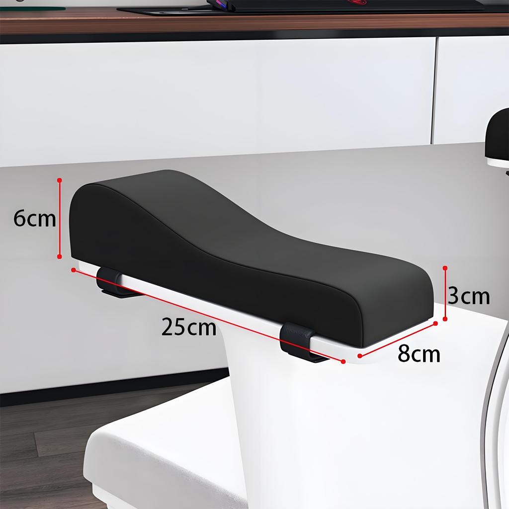 2Pack Ergonomic Armrest Cushion Pad | Gel-Infused Memory Foam Support | Universal Fit for Office Gaming Wheelchair Chairs