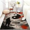 1PC Samurai and Yin-Yang Symbol Carpet for Living Room Bedroom Sofa Home Decor Rus Non-slip Floor Mat Luxury Gift