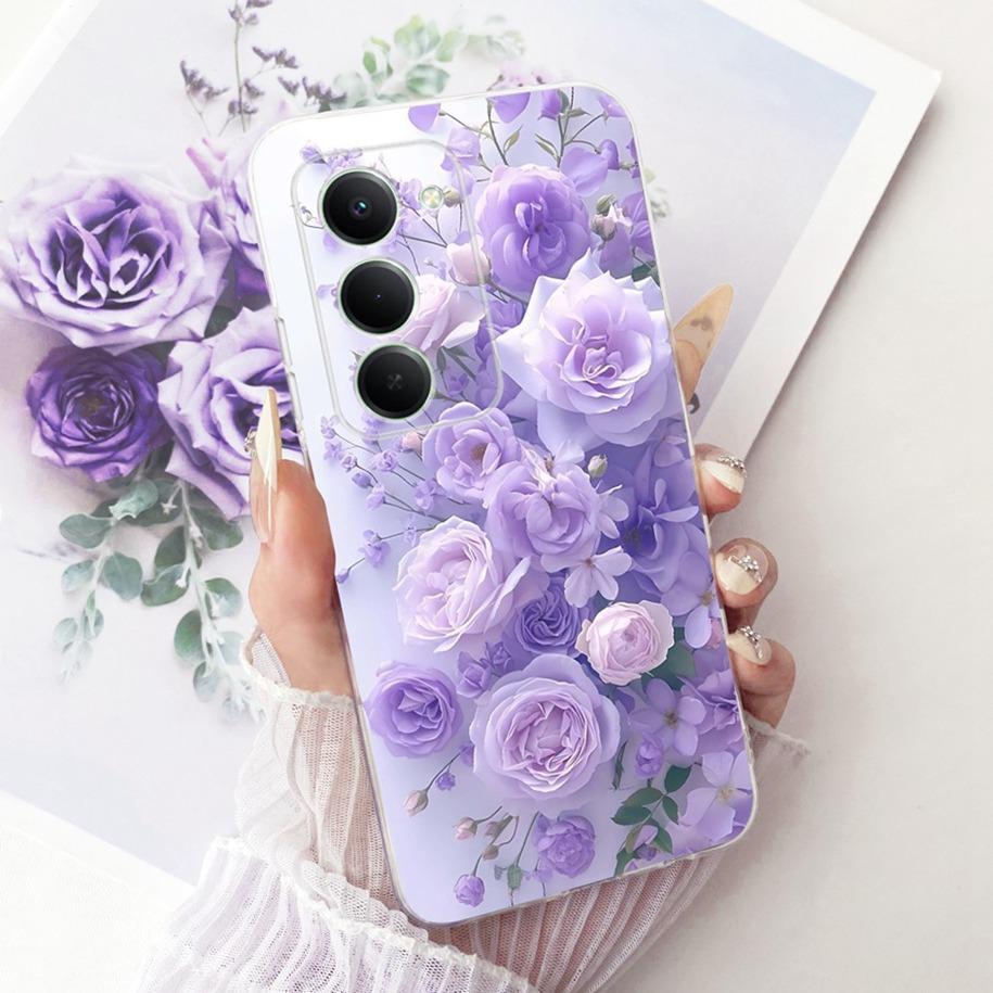 Pro kryt Xiaomi Redmi 15 4G Pouzdro na telefon Populární květina Měkká průhledná silikonová ochranná skořepina Pro Xiaomi Redmi 15 5G Redmi15 Funda