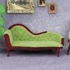 Cute 1:12 Scale Dollhouse Living Room Armchair Furniture Simulation Wood Sofa Couch Model Living Room Toy for Girls