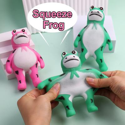 Juguete antiestrés con forma de rana, paquete creativo de descompresión, arena para aliviar el estrés, juguete de dibujos animados para manos, accesorio de regalo J55