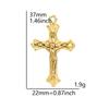 5Pcs Crosses Pendant Charms For Jewelry Making Supplies Christ Handmade Necklace Earrings Charm Gold Color Accessories Wholesale