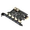 7-Port USB 3.2 Adapter Card with 5 External Ports + 19-Pin Front Panel, Dual-Core Host Controller, GEN1 5Gbps.