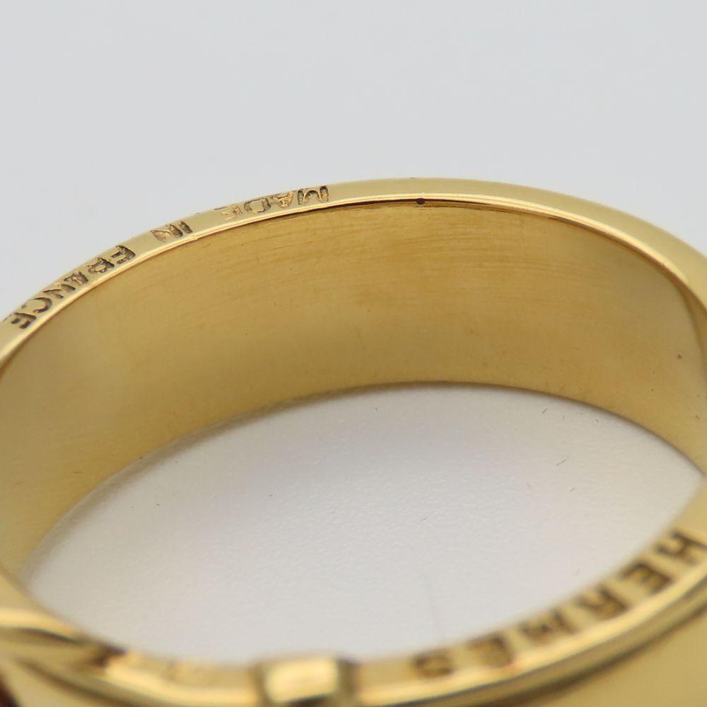 Used HERMES Scarf Ring Saintur Belt Metal 6.1g Gold Gold Plated