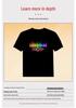LED Sound Control Music Bar Flashing Luminous Short Sleeve T-shirt for Trendy Clubbing Men and Women.