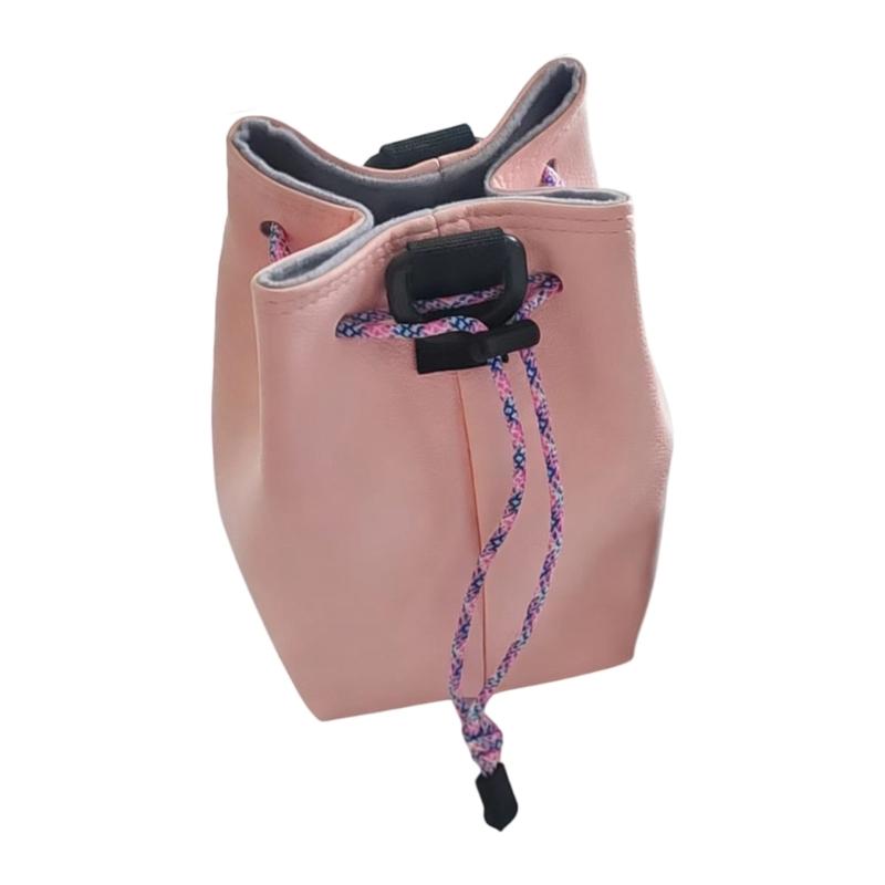 PU Leather Camera Bucket Bag Soft Camera Bag DSLR Insert Handbag Drawstring Easy Carrying Lens Case For Outdoor Travel large розовый