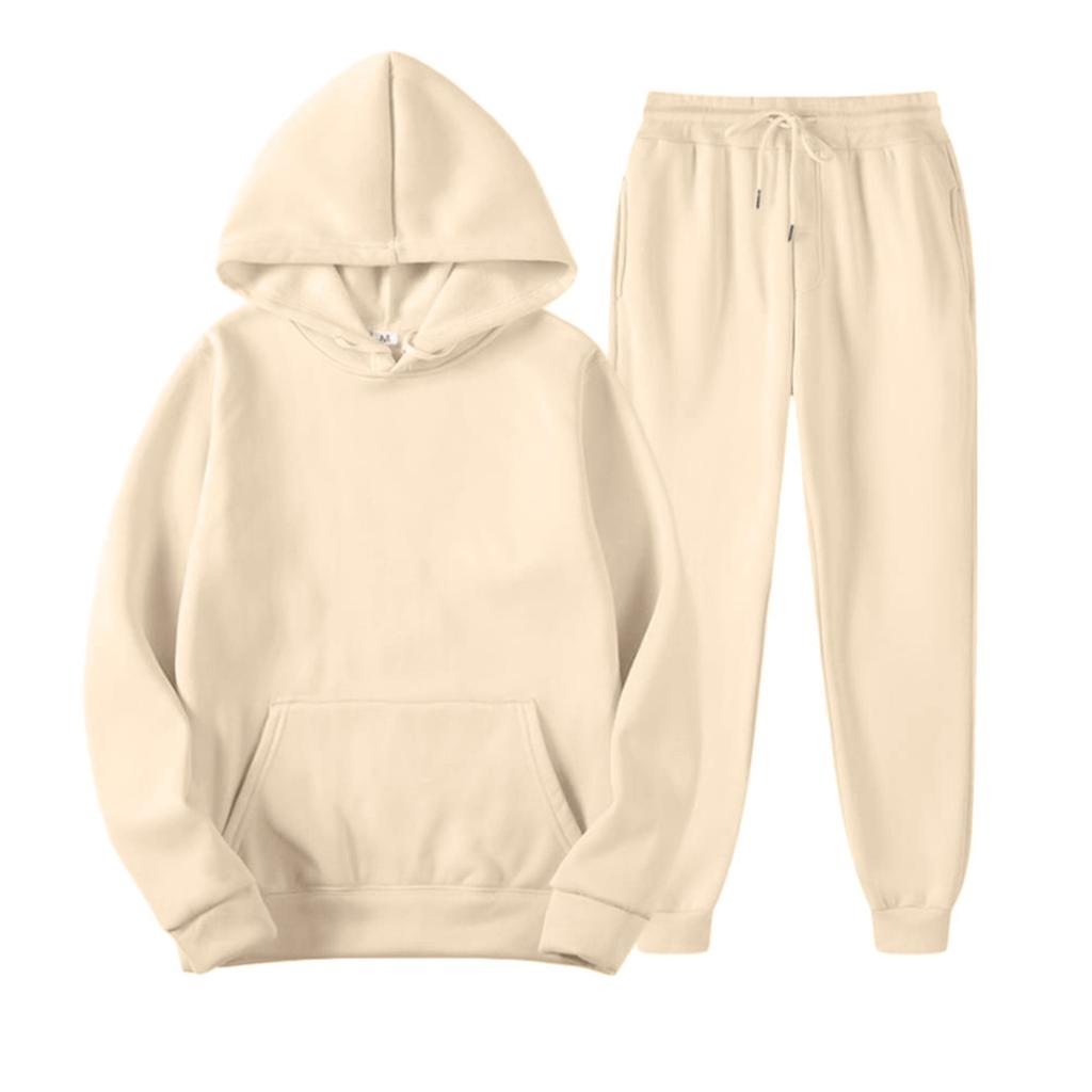 Conjunto de Chándal Unisex - Color Ajuste Holgado Ropa de Invierno a Juego para Parejas