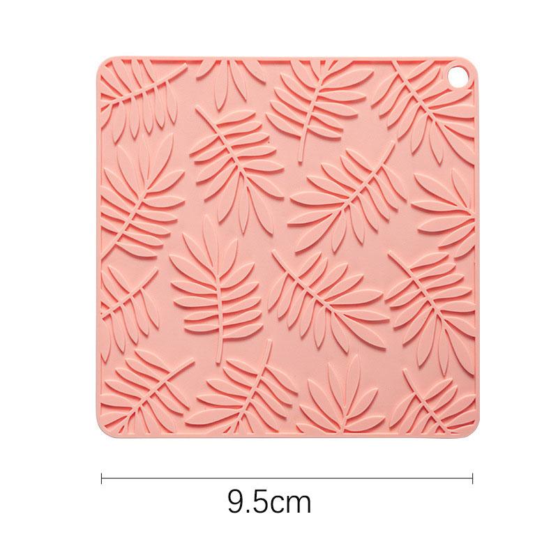 Square Silicone Coaster Heat Resistant Bolw Mats Anti-slip Placemat Table Protector Waterproof  Mug Mat Kitchen Dishes Tableware