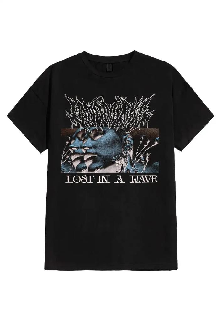 Metalcoreová kapela Landmvrks Módní doplňky Potisk Tričko Pánské Dámské Kulatý výstřih Bavlněné Tričko Volné Ležérní Oversized High-street Top