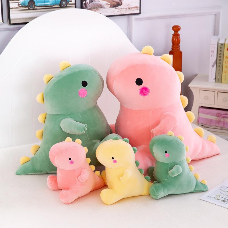 Creative Dinosaur Plush Toy Doll Sleeping on The Bed, Children's Rag Doll Birthday Gift