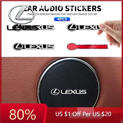 2026 Hot Interior Stickers New Car Audio Decorate 3D Aluminum Badge Emblem Sticker For F SPORT IS250 IS200 CT200h GS300 LS